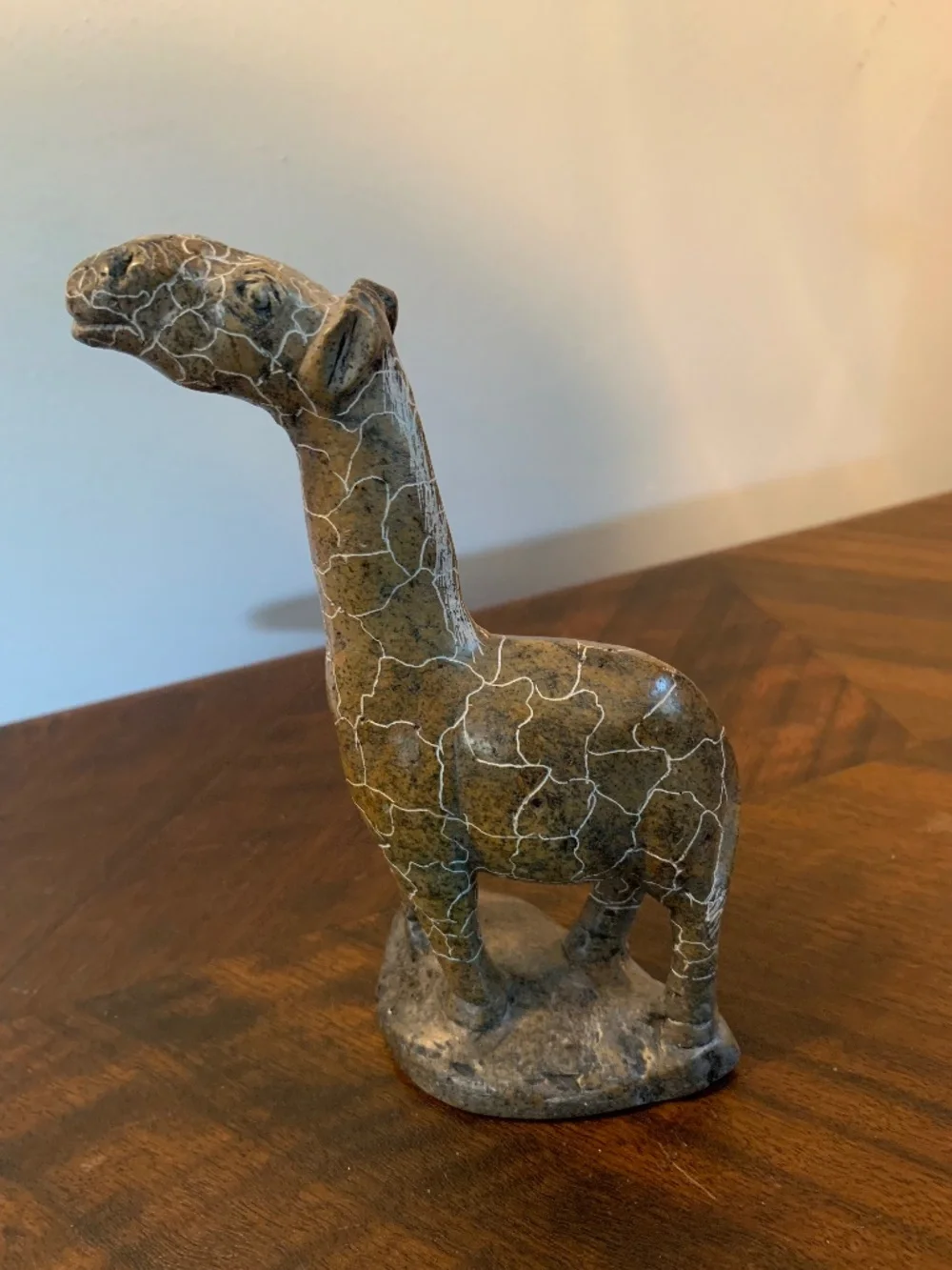 Vintage Giraffe Carved Figurine - Soapstone, Africa